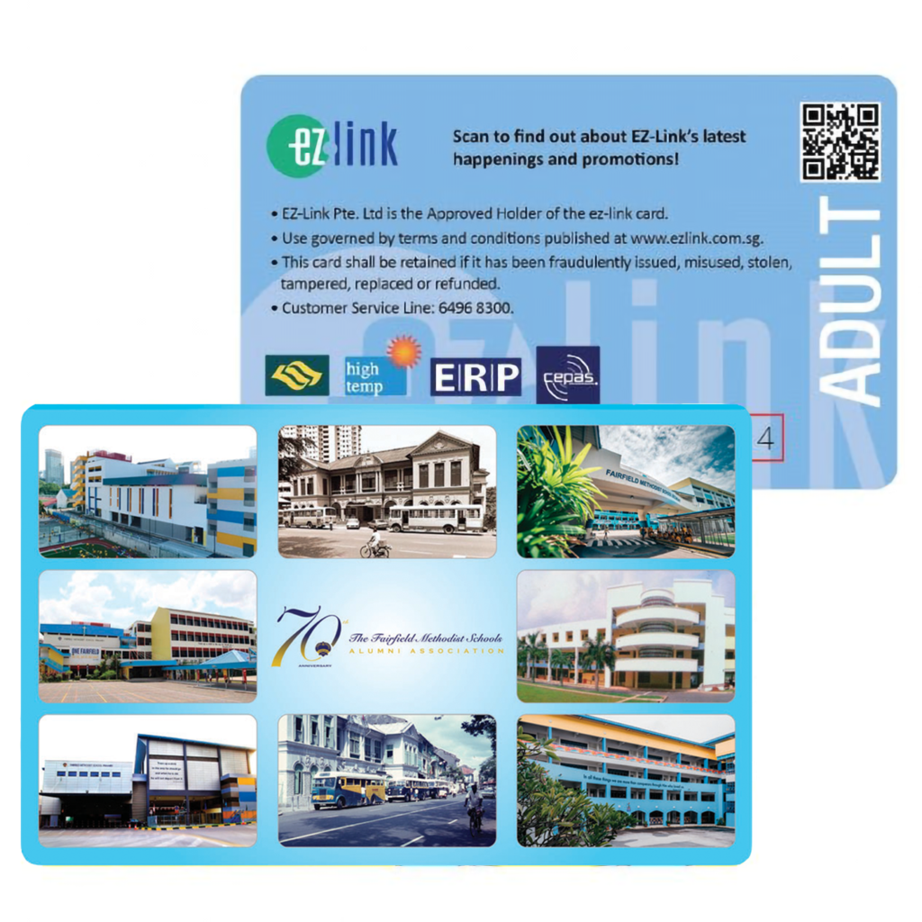 70th Anniversary EZlink card The Fairfield Methodist Schools Alumni